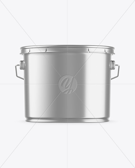 Download Metallic Paint Bucket Mockup In Bucket Pail Mockups On Yellow Images Object Mockups PSD Mockup Templates