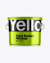 Metallic Paint Bucket Mockup