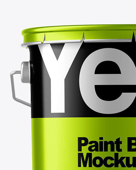 Download Download Metallic Paint Bucket Mockup Psd