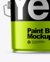 Metallic Paint Bucket Mockup