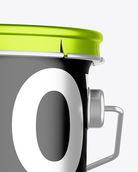 Metallic Paint Bucket Mockup