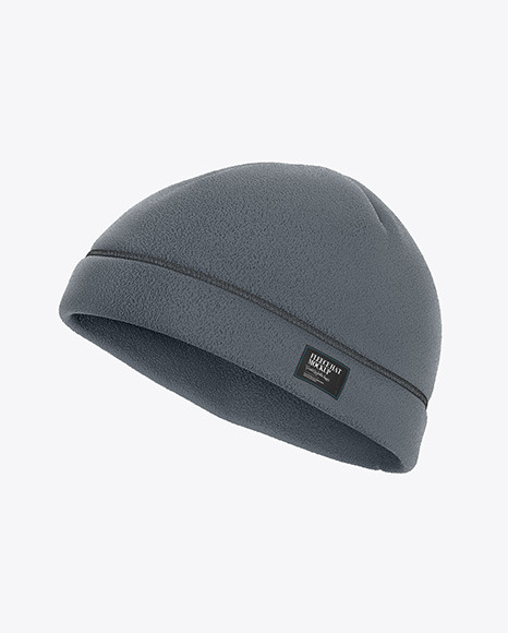 Fleece Hat Mockup - Side View