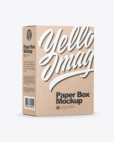 Download Kraft Box Mockup In Box Mockups On Yellow Images Object Mockups