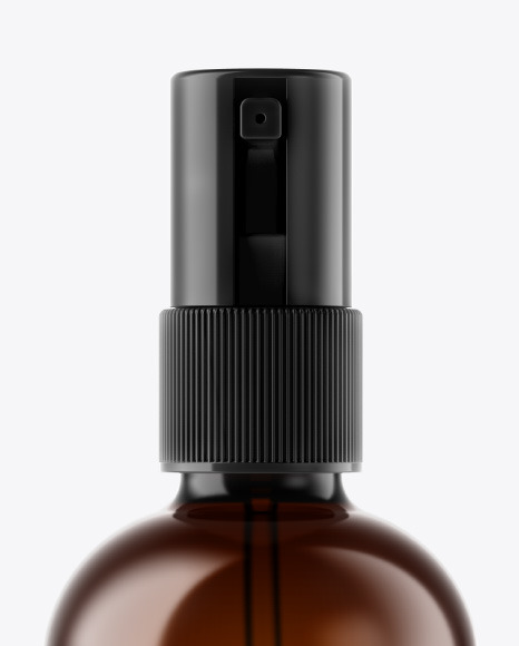 Amber Spray Bottle Mockup PSD #1