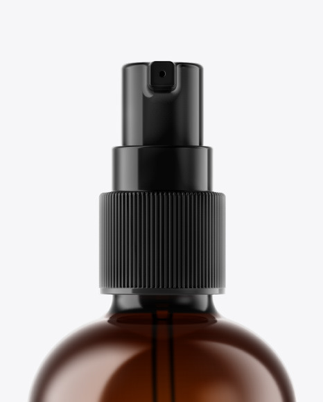 Download Amber Spray Bottle With Box Mockup