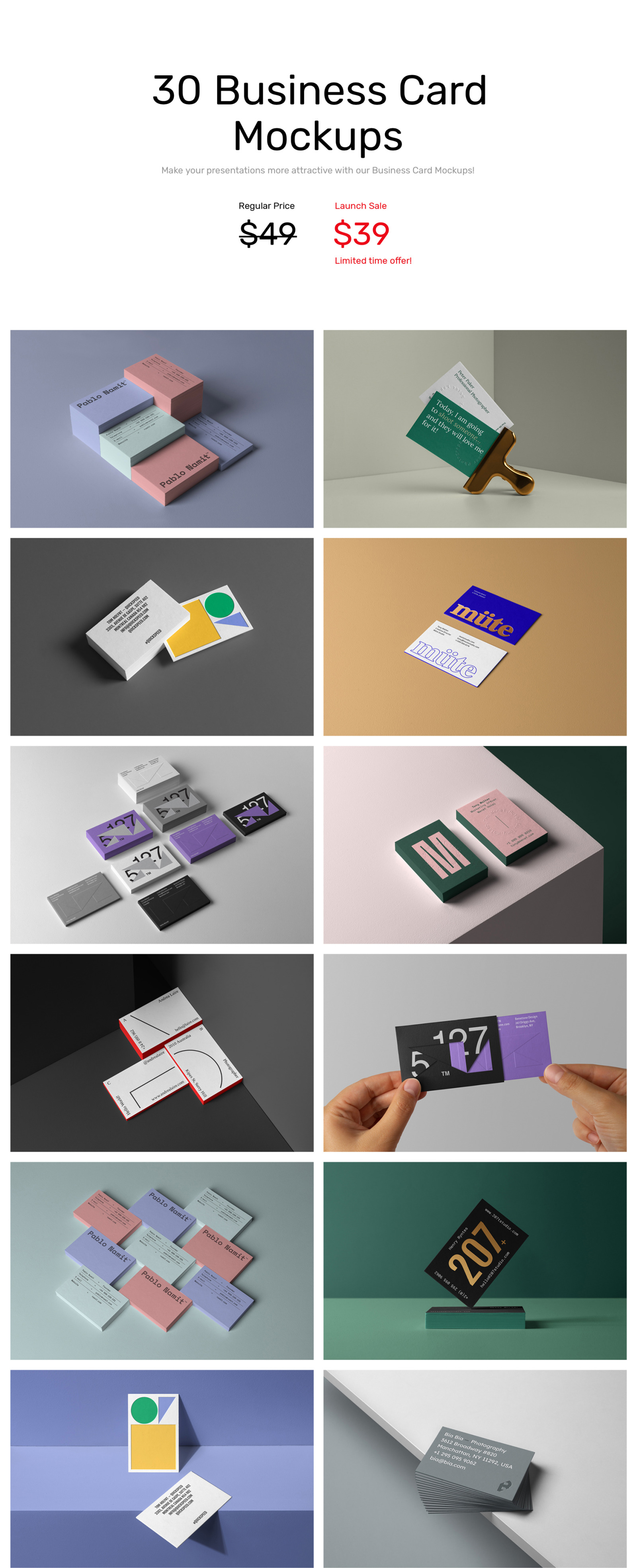 Business Card Mockups In Stationery Mockups On Yellow Images Creative Store