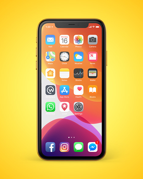 Download Apple Iphone 11 Pro Mockup In Device Mockups On Yellow Images Object Mockups Yellowimages Mockups