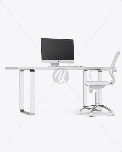 Download Desk With Imac Mockup In Object Mockups On Yellow Images Object Mockups Yellowimages Mockups