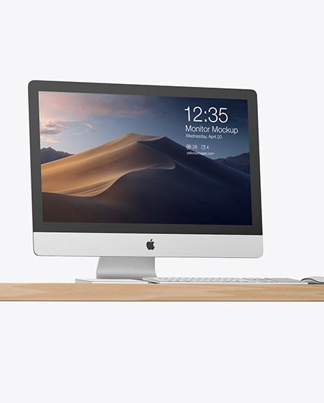 Download Desk With Imac Mockup In Object Mockups On Yellow Images Object Mockups Yellowimages Mockups