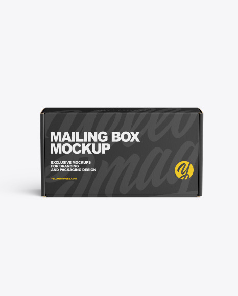 Paper Mailing Box Mockup In Box Mockups On Yellow Images Object Mockups