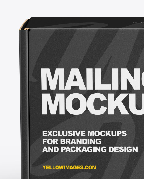 Paper Mailing Box Mockup In Box Mockups On Yellow Images Object Mockups