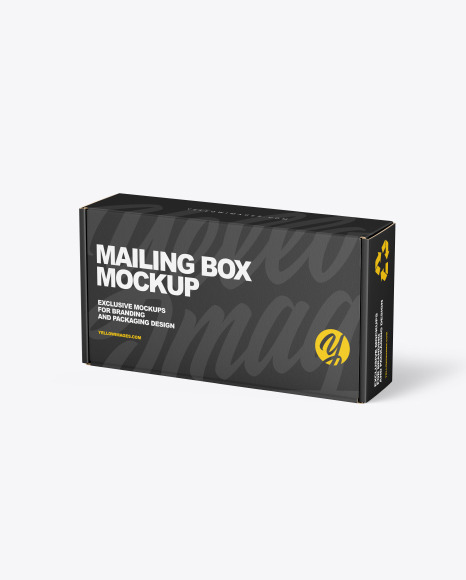 Download Paper Mailing Box Mockup In Box Mockups On Yellow Images Object Mockups