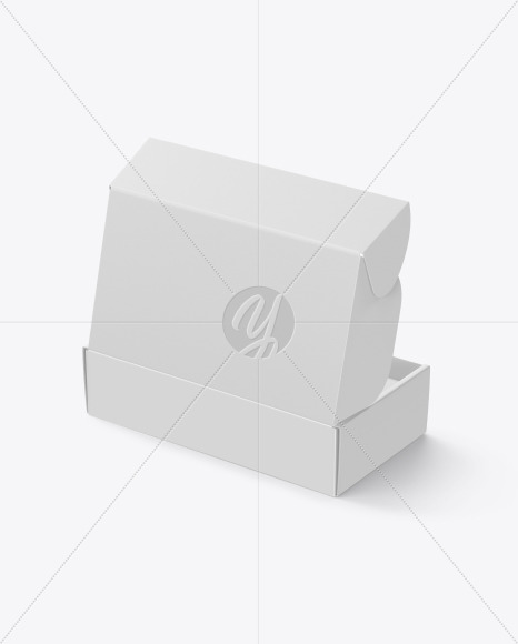 Download Opened Paper Mailing Box Mockup In Box Mockups On Yellow Images Object Mockups