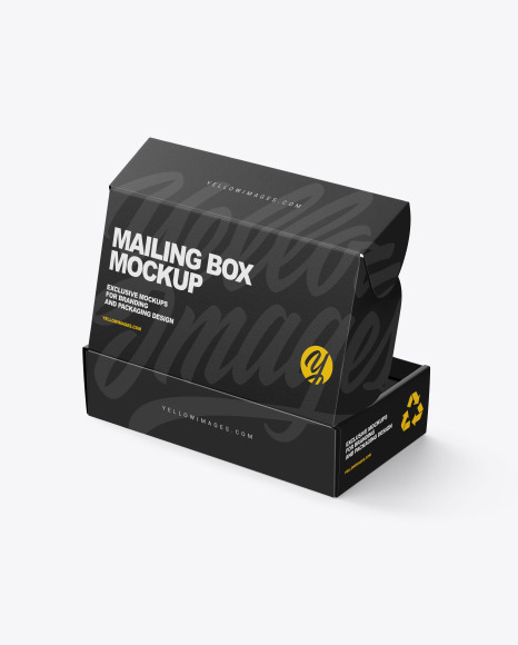 Opened Paper Mailing Box Mockup