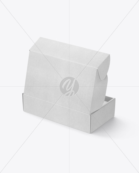 Download Opened Kraft Paper Mailing Box Mockup In Box Mockups On Yellow Images Object Mockups