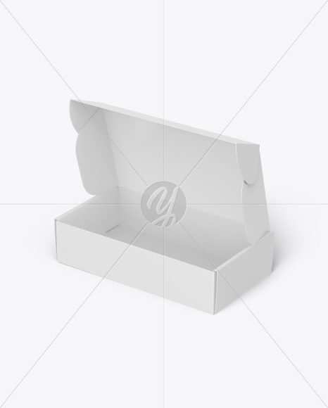 Download Opened Paper Mailing Box Mockup In Box Mockups On Yellow Images Object Mockups