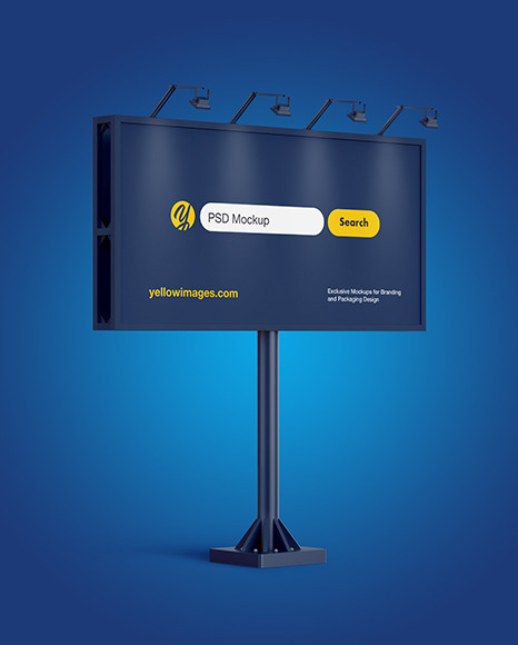 Download 6x3 Billboard Mockup In Outdoor Advertising Mockups On Yellow Images Object Mockups PSD Mockup Templates