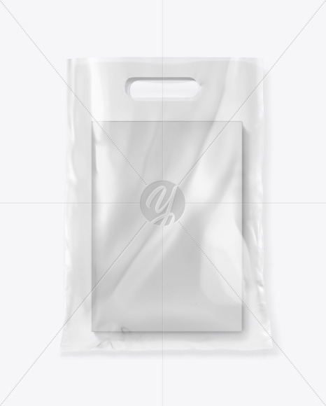 Transparent Bag w/ Book Mockup