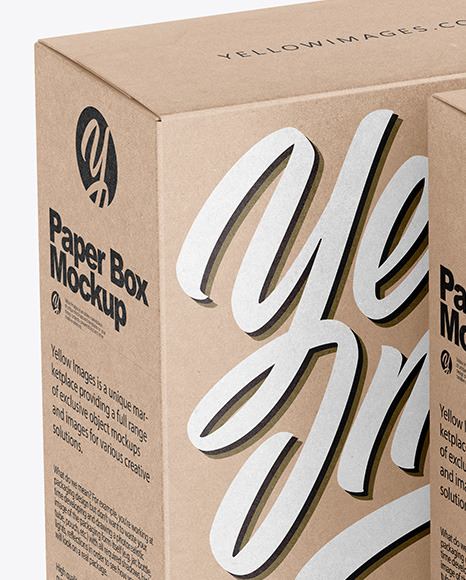 Download Kraft Box Mockup in Box Mockups on Yellow Images Object Mockups