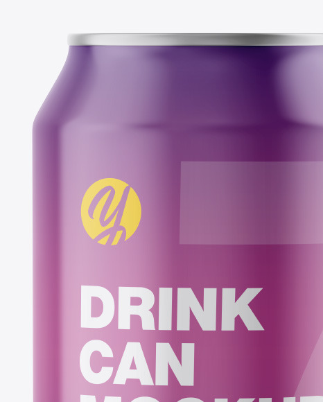 Metallic Drink Can w  Glossy Finish Mockup PSD #6