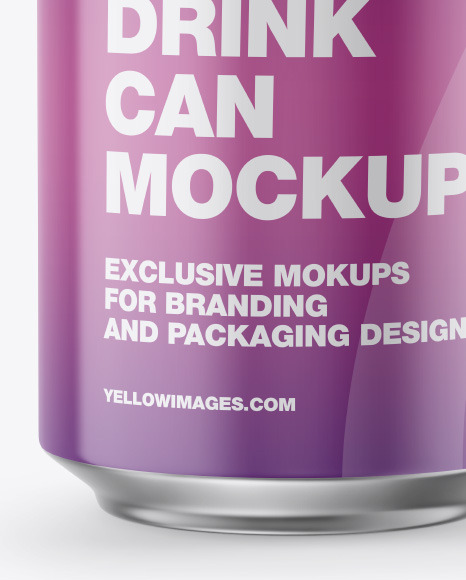 Metallic Drink Can w  Glossy Finish Mockup PSD #5