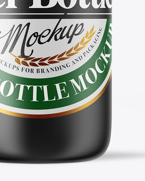 Ceramic Beer Bottle Mockup PSD #6
