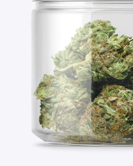 Download Medicinal Marijuana Jar Mockup in Jar Mockups on Yellow ...