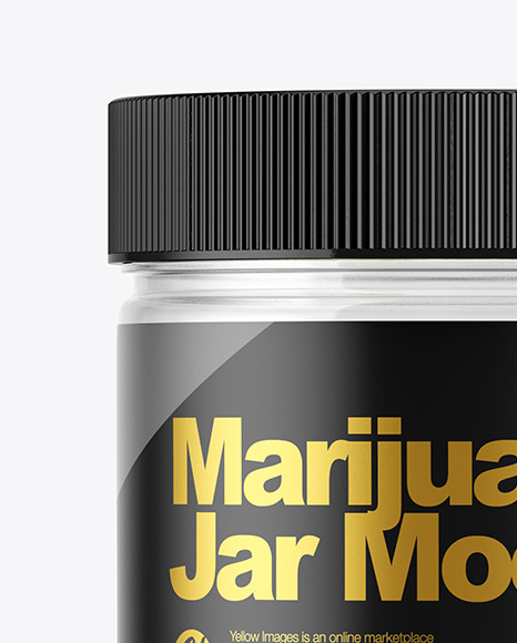 Download Medicinal Marijuana Jar Mockup In Jar Mockups On Yellow Images Object Mockups PSD Mockup Templates