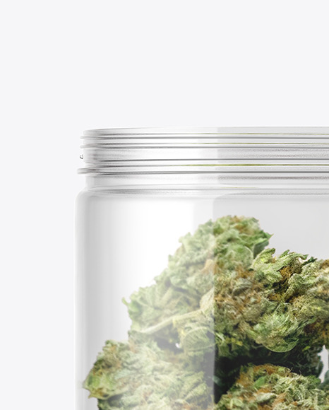 Medicinal Marijuana Jar Mockup in Jar Mockups on Yellow ...