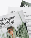 Three A4 Papers Mockup