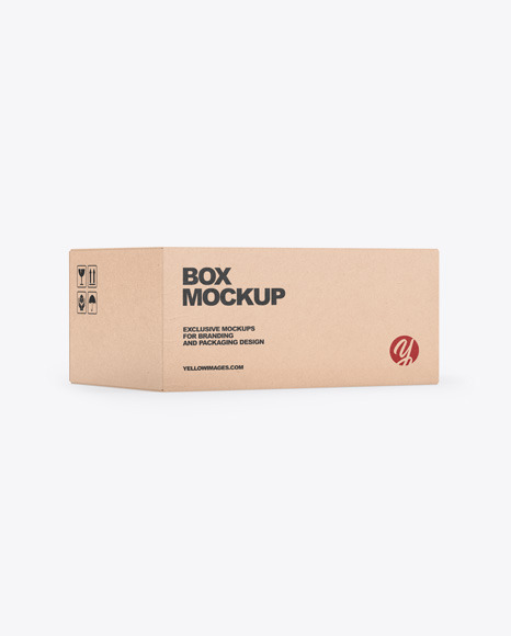 Download Kraft Box Mockup In Box Mockups On Yellow Images Object Mockups