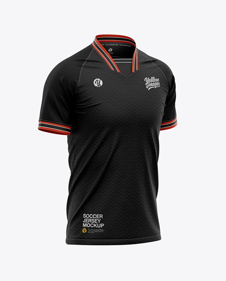 Men's Soccer Raglan Jersey Mockup - Front Half-Side View ...