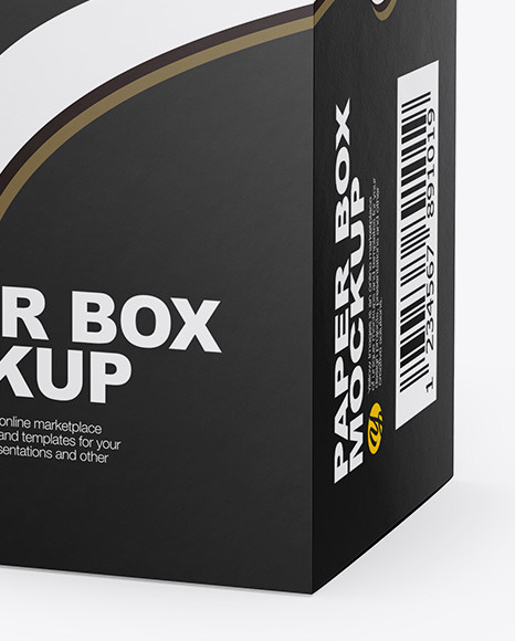 Download Textured Paper Box With Glossy Sachet Psd Mockup Yellowimages