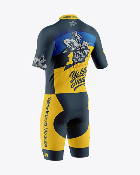 Download Men's Cycling Suit Mockup in Apparel Mockups on Yellow Images Object Mockups