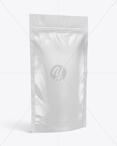 Download Glossy Stand Up Pouch Mockup In Pouch Mockups On Yellow Images Object Mockups