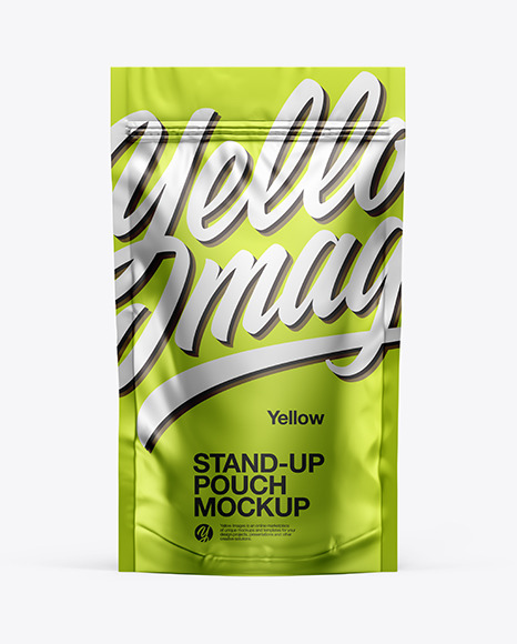 Metallic Stand-Up Pouch Mockup