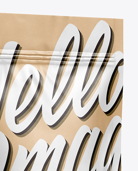 Kraft Stand Up Pouch Mockup PSD #2
