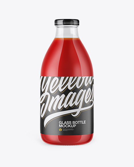 Download Clear Glass Bottle With Tomato Juice Mockup In Bottle Mockups On Yellow Images Object Mockups Yellowimages Mockups