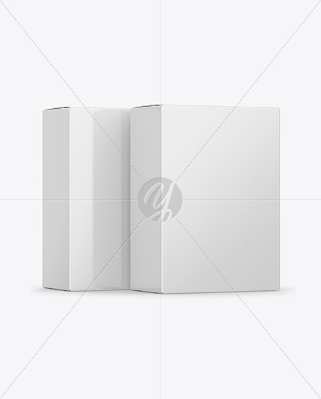 Two Paper Boxes Mockup In Box Mockups On Yellow Images Object Mockups