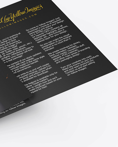 Brochure Mockup In Stationery Mockups On Yellow Images Object Mockups