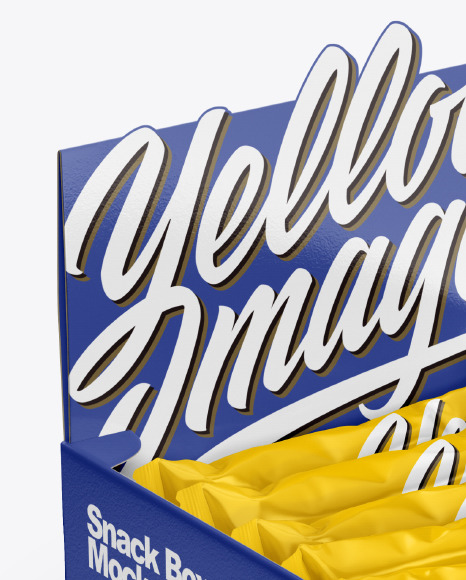 Download Display Box With Snack Bars Mockup In Box Mockups On Yellow Images Object Mockups