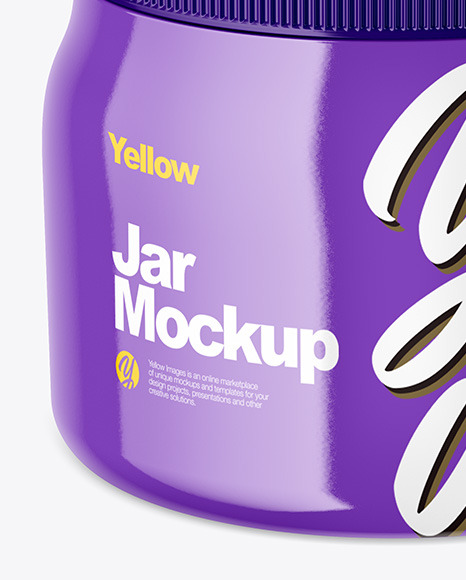 Glossy Jar Mockup PSD #2