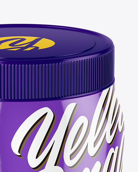Glossy Jar Mockup PSD #1