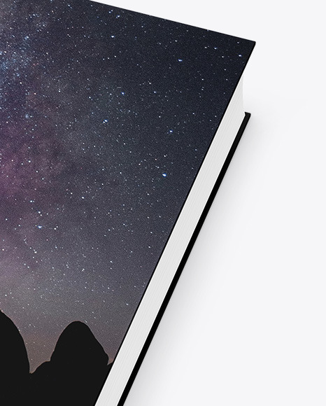 Book w  Matte Cover Mockup   Half Side View (High Angle Shot) PSD #1
