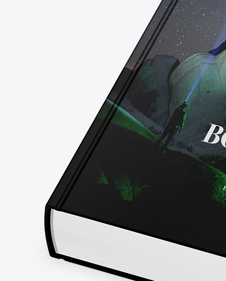 Book w  Matte Cover Mockup   Half Side View (High Angle Shot) PSD #6