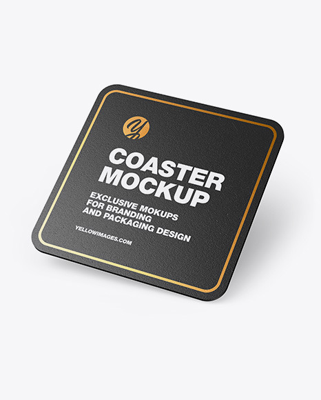 Download Paper Beverage Coaster Mockup In Stationery Mockups On Yellow Images Object Mockups PSD Mockup Templates