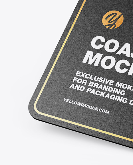 Paper Beverage Coaster Mockup PSD #4