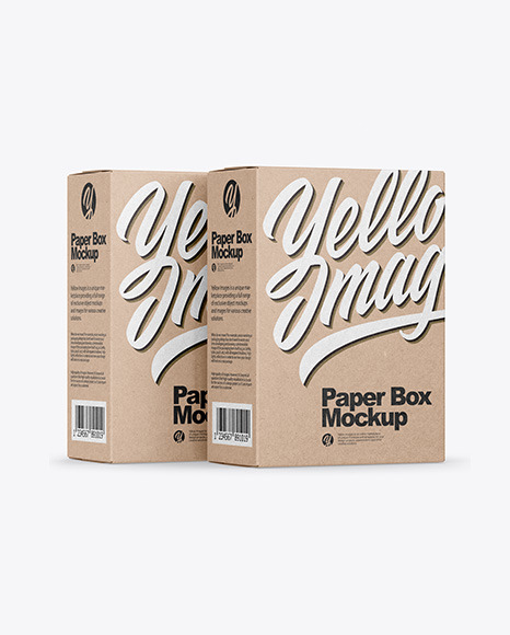 Download Two Kraft Boxes Mockup In Box Mockups On Yellow Images Object Mockups Yellowimages Mockups