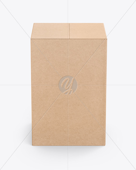 Kraft Box Mockup In Box Mockups On Yellow Images Object Mockups