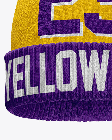 Winter Hat Mockup In Apparel Mockups On Yellow Images Object Mockups